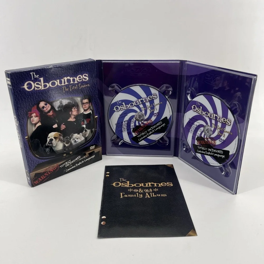 The Osbournes: Season 1 (Uncensored), 2-Disc,DVD Set, VG Condition,Slip Cover - Picture 1 of 4